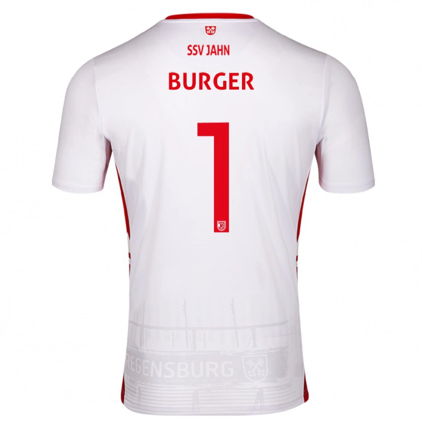 Danxen Herren Gabriel Burger #1 Weiß Rot Heimtrikot Trikot 2025/26 T-Shirt