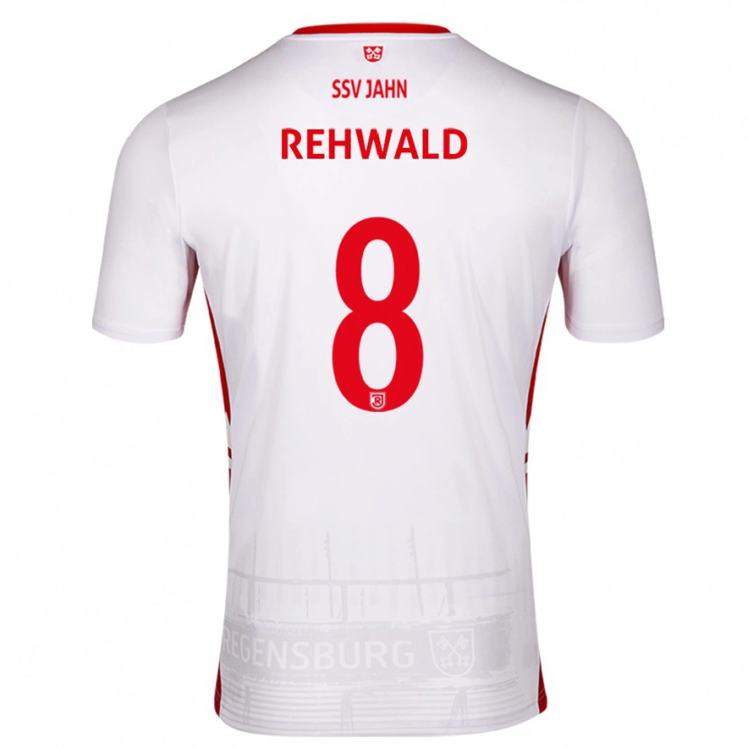 Danxen Herren Johannes Rehwald #8 Weiß Rot Heimtrikot Trikot 2025/26 T-Shirt