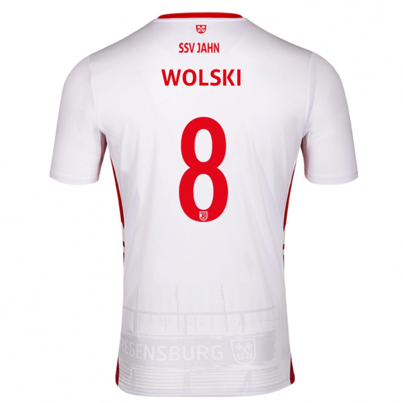 Danxen Herren Oliver Wolski #8 Weiß Rot Heimtrikot Trikot 2025/26 T-Shirt