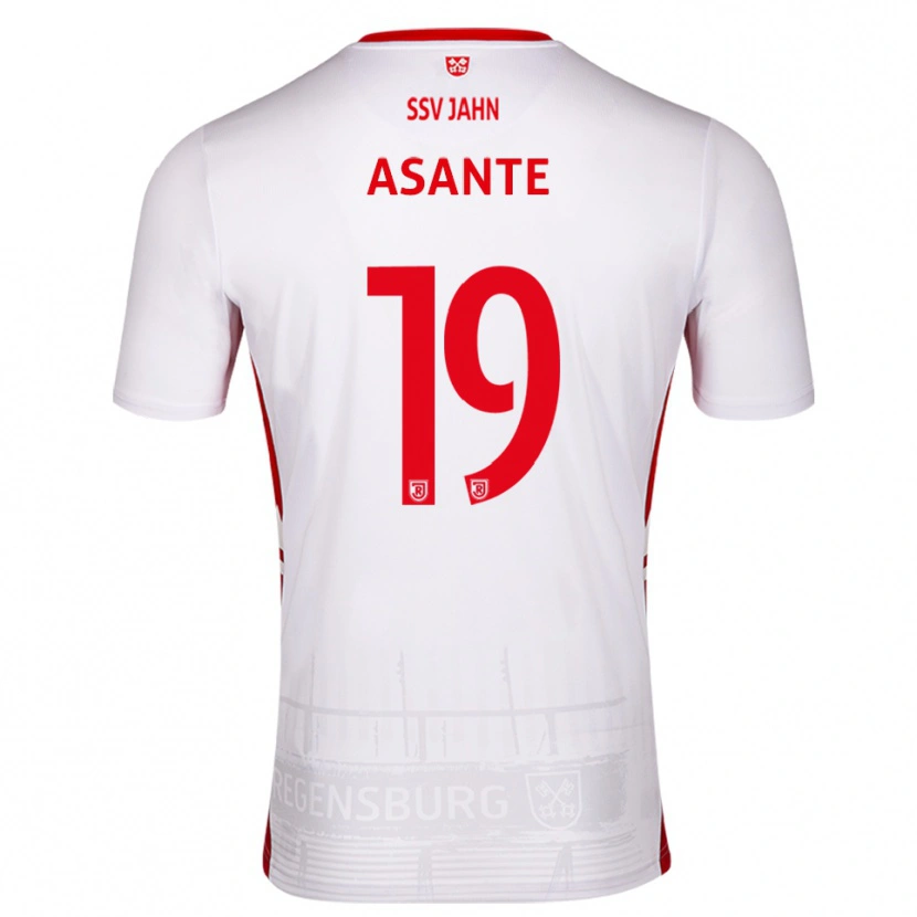 Danxen Herren Davis Asante #19 Weiß Rot Heimtrikot Trikot 2025/26 T-Shirt
