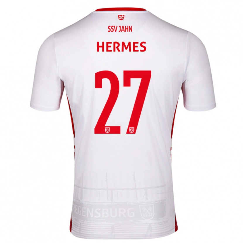 Danxen Herren Lucas Hermes #27 Weiß Rot Heimtrikot Trikot 2025/26 T-Shirt