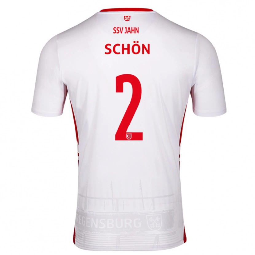 Danxen Herren Lenny Schön #2 Weiß Rot Heimtrikot Trikot 2025/26 T-Shirt