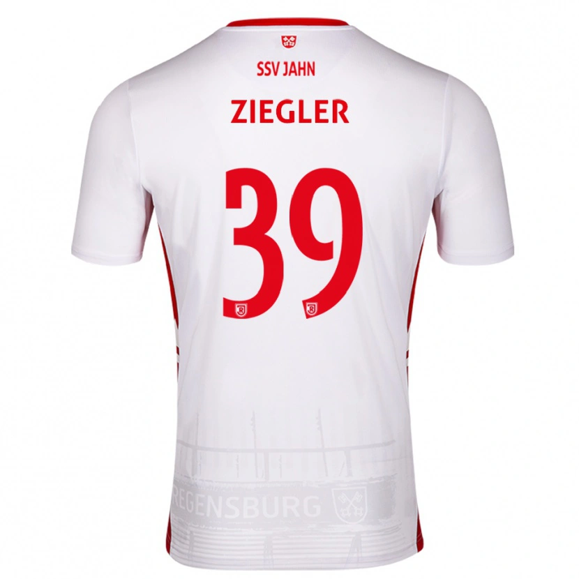 Danxen Herren Fabian Ziegler #39 Weiß Rot Heimtrikot Trikot 2025/26 T-Shirt