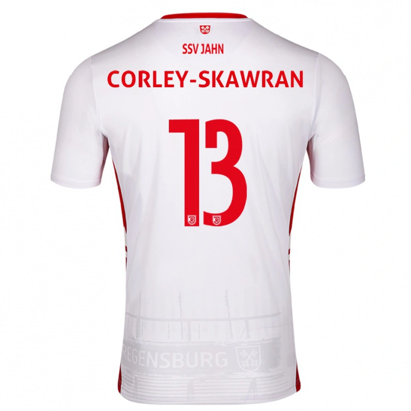 Danxen Herren Dorian Corley-Skawran #13 Weiß Rot Heimtrikot Trikot 2025/26 T-Shirt