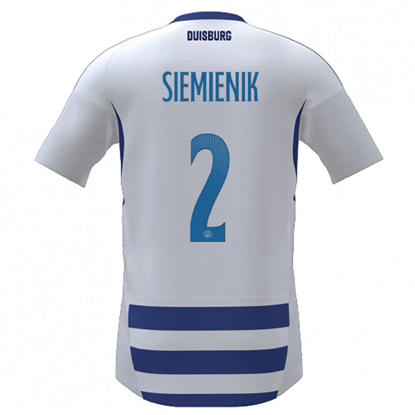 Danxen Herren Fabian Siemienik #2 Weiß Blau Heimtrikot Trikot 2025/26 T-Shirt