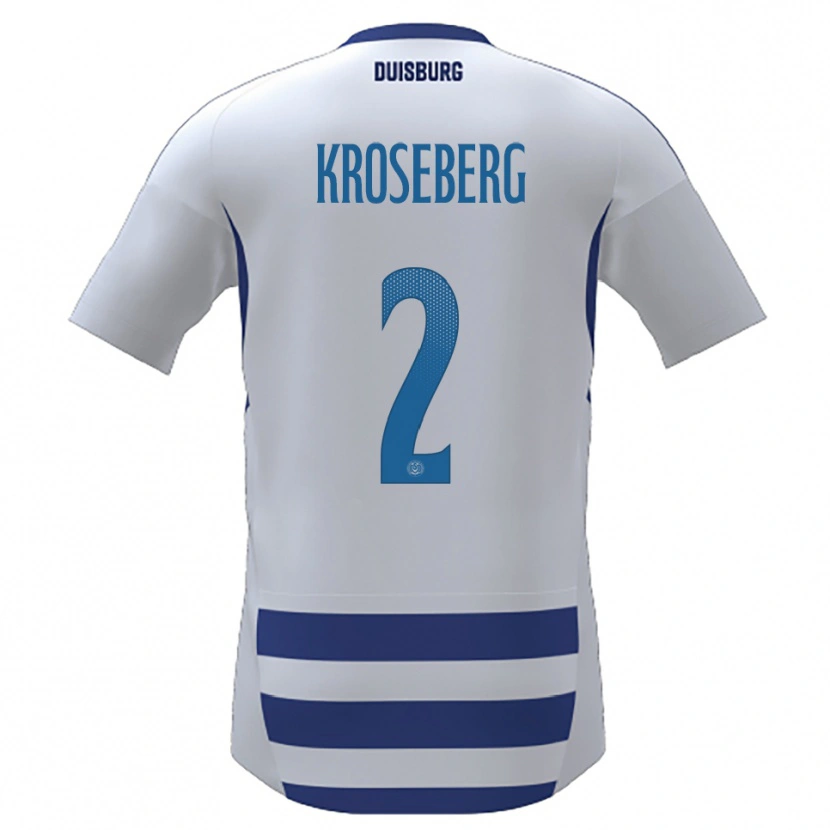 Danxen Herren Jana Kroseberg #2 Weiß Blau Heimtrikot Trikot 2025/26 T-Shirt