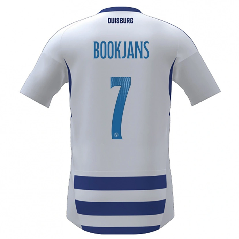 Danxen Herren Jakob Bookjans #7 Weiß Blau Heimtrikot Trikot 2025/26 T-Shirt