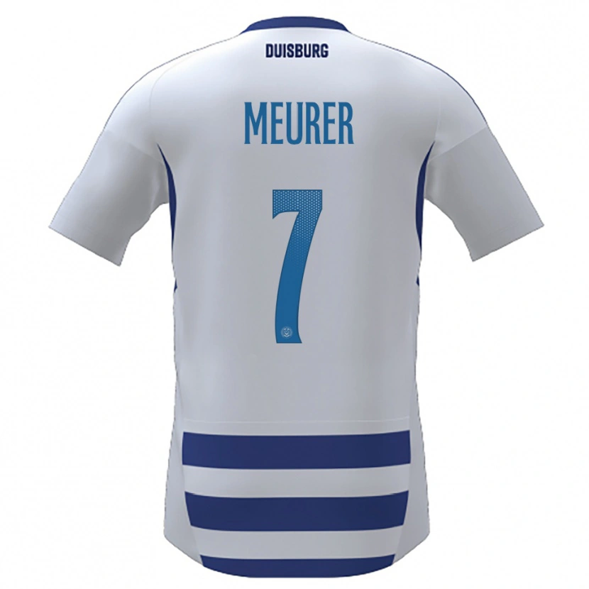 Danxen Herren Fynn Meurer #7 Weiß Blau Heimtrikot Trikot 2025/26 T-Shirt