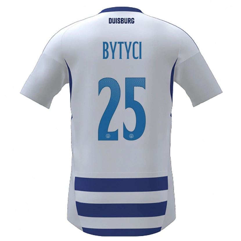 Danxen Herren Farie Bytyci #25 Weiß Blau Heimtrikot Trikot 2025/26 T-Shirt