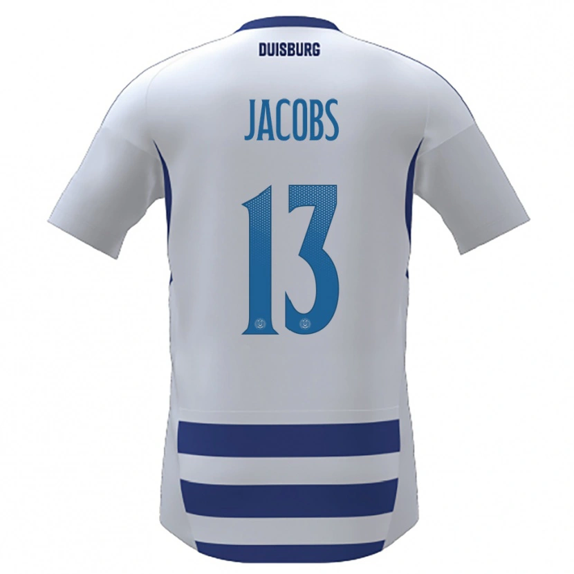 Danxen Herren Jol Jacobs #13 Weiß Blau Heimtrikot Trikot 2025/26 T-Shirt
