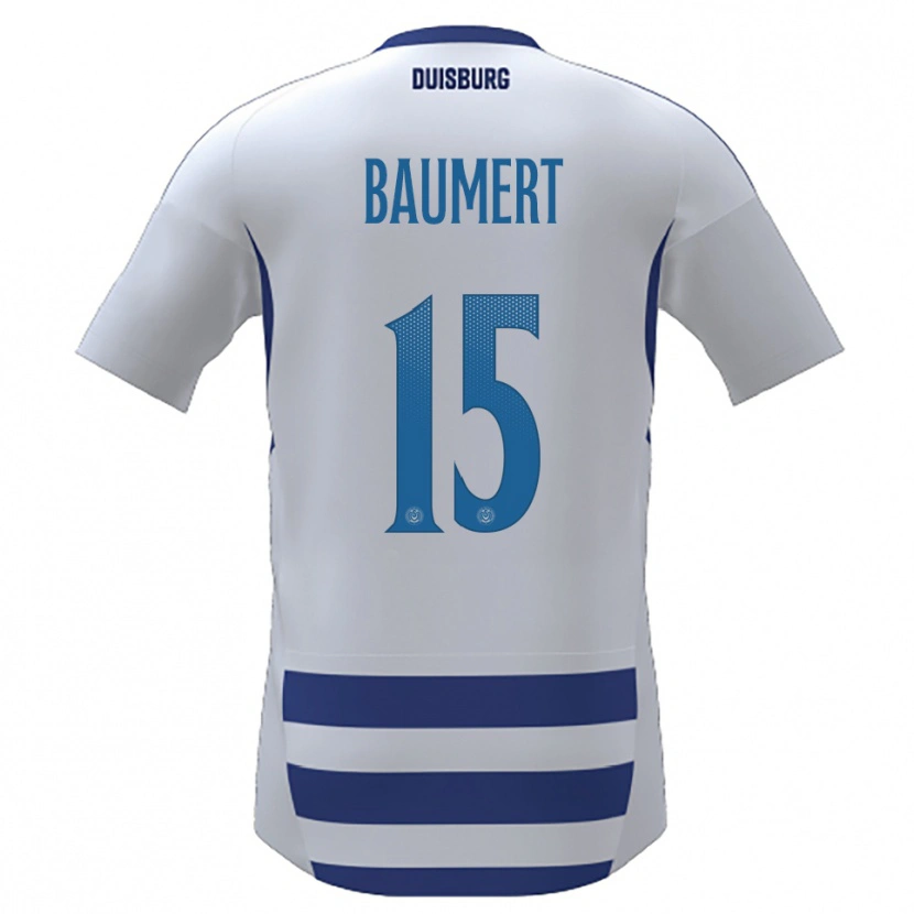Danxen Herren Moritz Baumert #15 Weiß Blau Heimtrikot Trikot 2025/26 T-Shirt