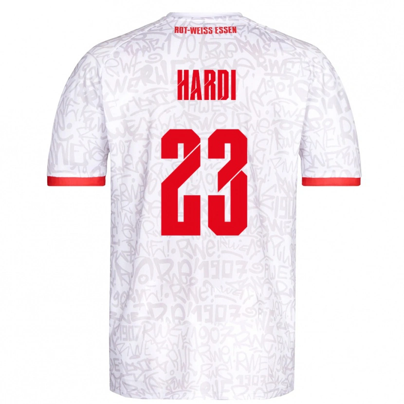 Danxen Herren Dominik Hardi #23 Weiß Rot Heimtrikot Trikot 2025/26 T-Shirt
