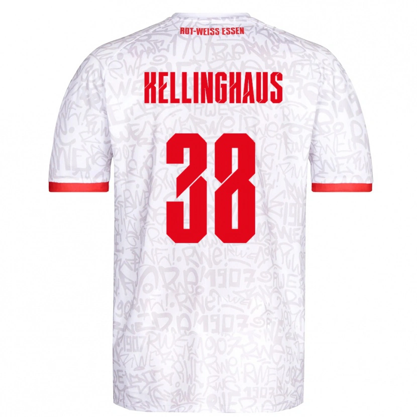 Danxen Herren Nicolai Schulte-Kellinghaus #38 Weiß Rot Heimtrikot Trikot 2025/26 T-Shirt