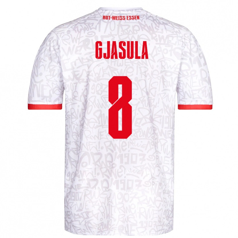Danxen Herren Klaus Gjasula #8 Weiß Rot Heimtrikot Trikot 2025/26 T-Shirt
