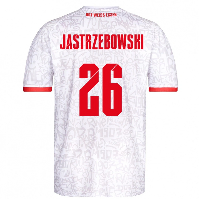 Danxen Herren Oliver Jastrzebowski #26 Weiß Rot Heimtrikot Trikot 2025/26 T-Shirt