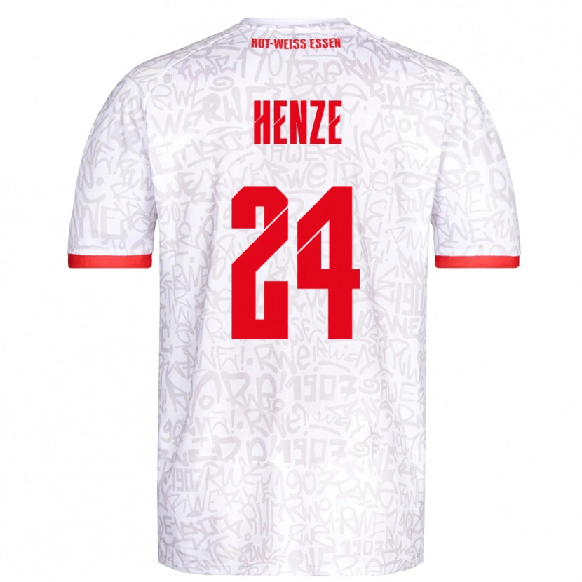 Danxen Herren Brandon-Louis Henze #24 Weiß Rot Heimtrikot Trikot 2025/26 T-Shirt