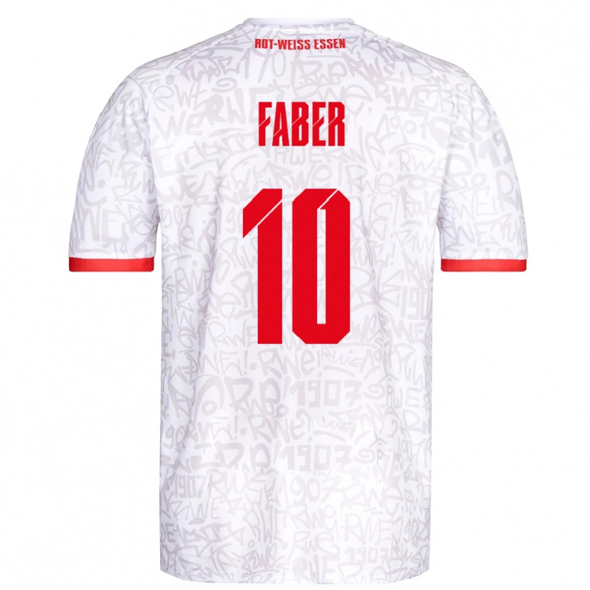 Danxen Herren Marcel Faber #10 Weiß Rot Heimtrikot Trikot 2025/26 T-Shirt