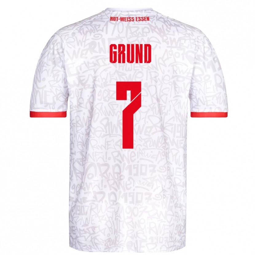 Danxen Herren Kevin Grund #7 Weiß Rot Heimtrikot Trikot 2025/26 T-Shirt