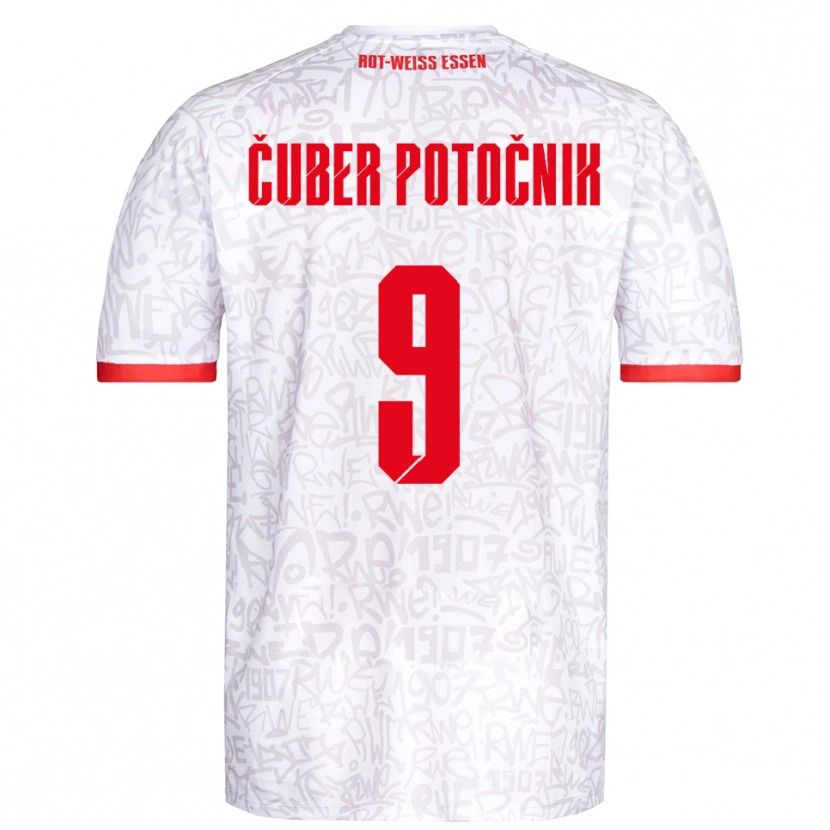 Danxen Herren Jaka Cuber Potocnik #9 Weiß Rot Heimtrikot Trikot 2025/26 T-Shirt