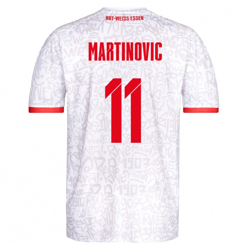 Danxen Herren Dominik Martinovic #11 Weiß Rot Heimtrikot Trikot 2025/26 T-Shirt