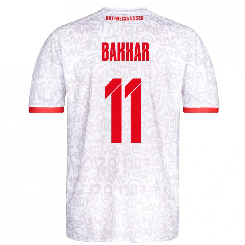 Danxen Herren Baraa Bakkar #11 Weiß Rot Heimtrikot Trikot 2025/26 T-Shirt