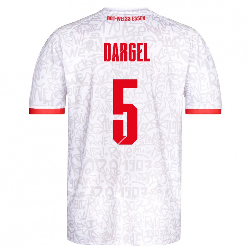 Danxen Herren Timo Dargel #5 Weiß Rot Heimtrikot Trikot 2025/26 T-Shirt