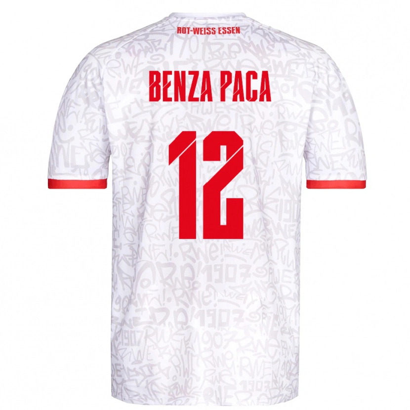 Danxen Herren Lynes Benza Paca #12 Weiß Rot Heimtrikot Trikot 2025/26 T-Shirt