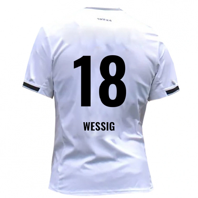 Danxen Herren Fabian Wessig #18 Weiß Rot Heimtrikot Trikot 2025/26 T-Shirt