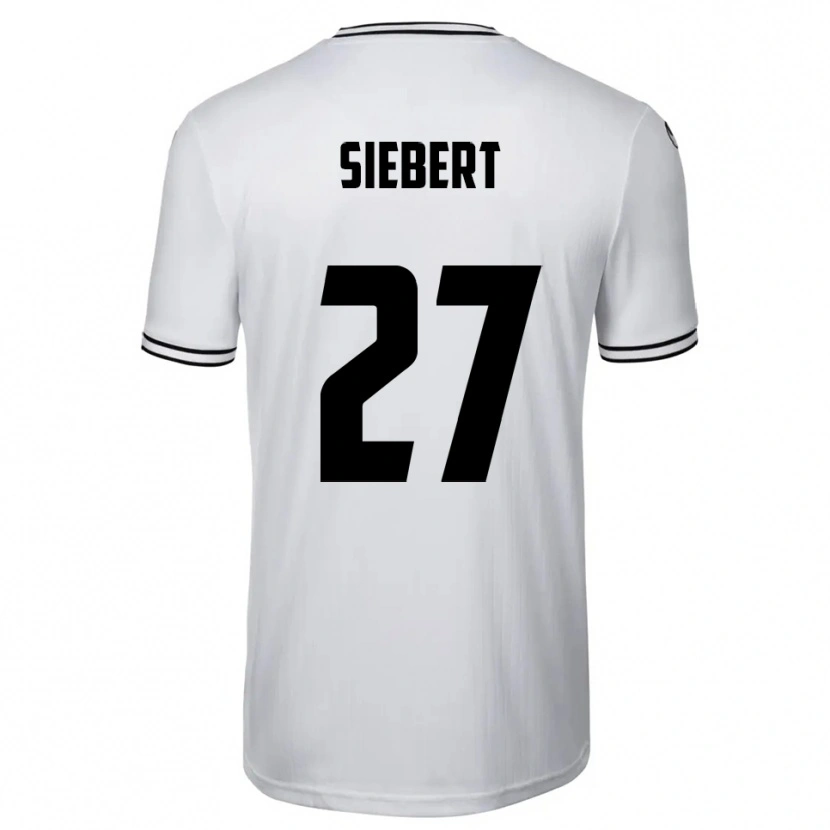 Danxen Herren Marcel Siebert #27 Weiß Schwarz Heimtrikot Trikot 2025/26 T-Shirt