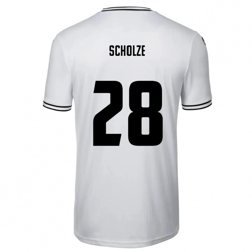 Danxen Herren Max Scholze #28 Weiß Schwarz Heimtrikot Trikot 2025/26 T-Shirt