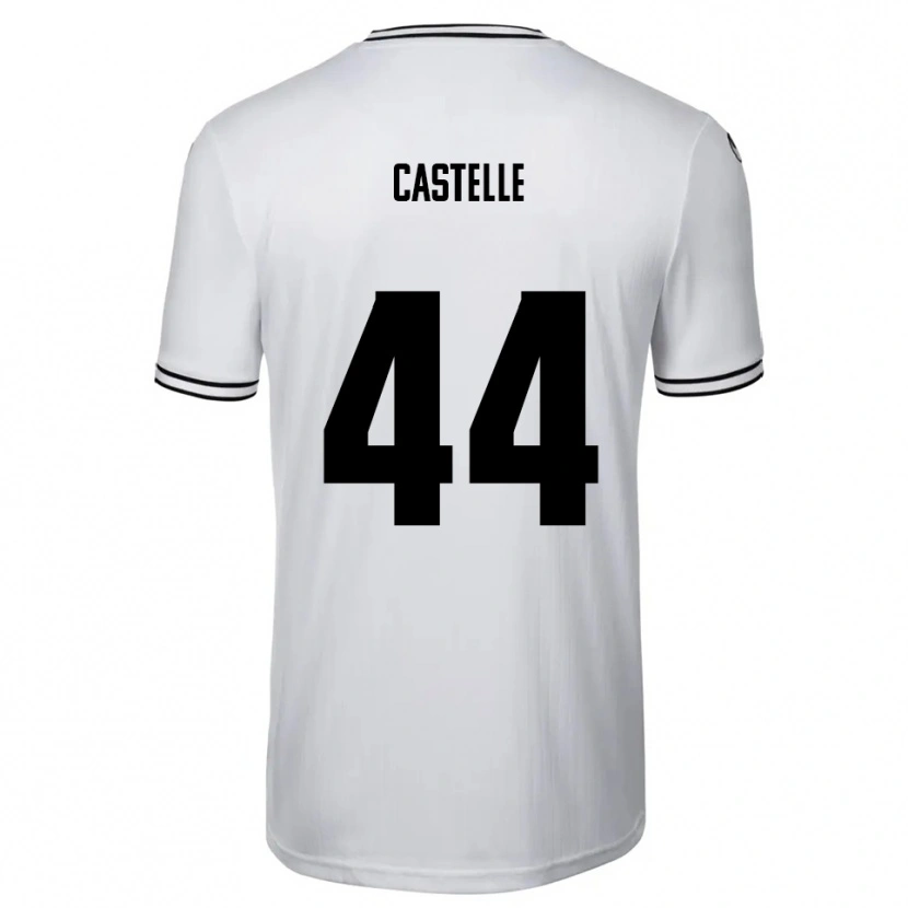 Danxen Herren Niklas Castelle #44 Weiß Schwarz Heimtrikot Trikot 2025/26 T-Shirt