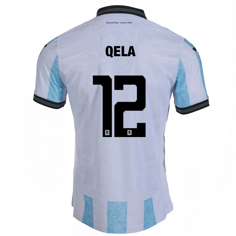 Danxen Herren Miran Qela #12 Weiß Himmelblau Heimtrikot Trikot 2025/26 T-Shirt