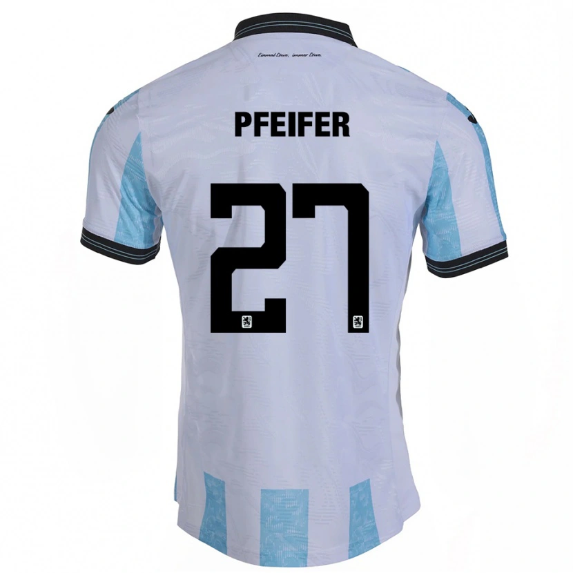 Danxen Herren Manuel Pfeifer #27 Weiß Himmelblau Heimtrikot Trikot 2025/26 T-Shirt