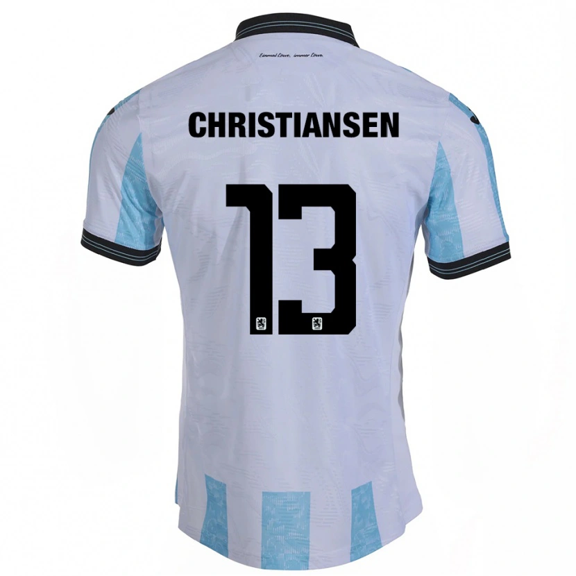 Danxen Herren Max Christiansen #13 Weiß Himmelblau Heimtrikot Trikot 2025/26 T-Shirt