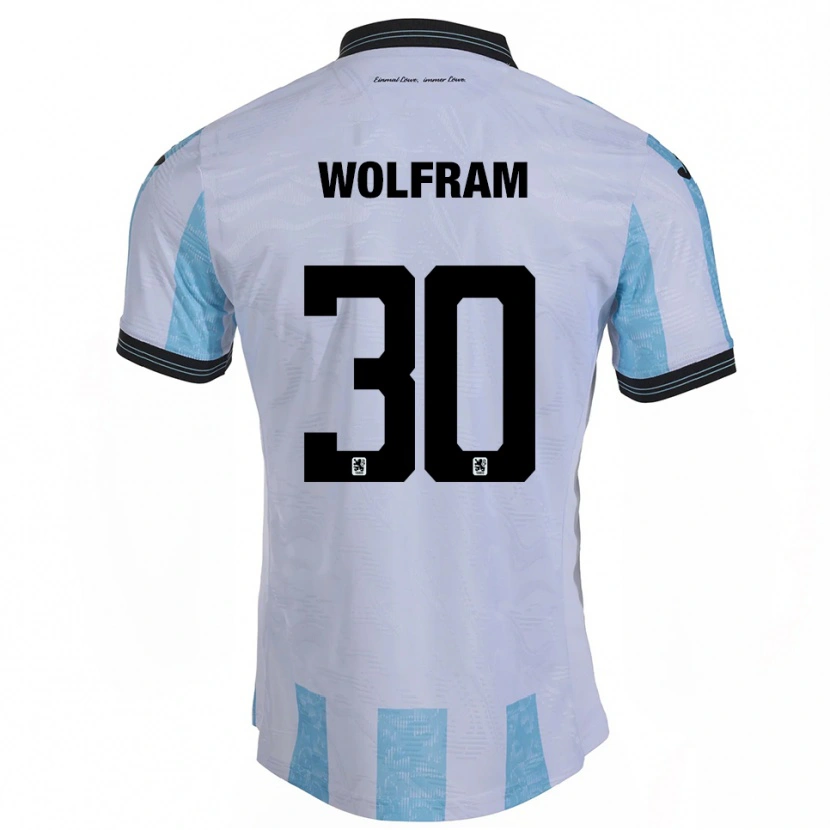 Danxen Herren Maximilian Wolfram #30 Weiß Himmelblau Heimtrikot Trikot 2025/26 T-Shirt