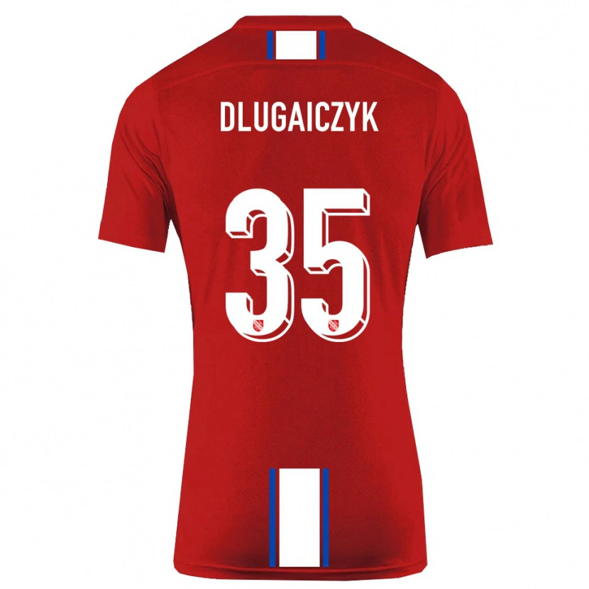 Danxen Herren Alexander Dlugaiczyk #35 Rot Weiß Heimtrikot Trikot 2025/26 T-Shirt