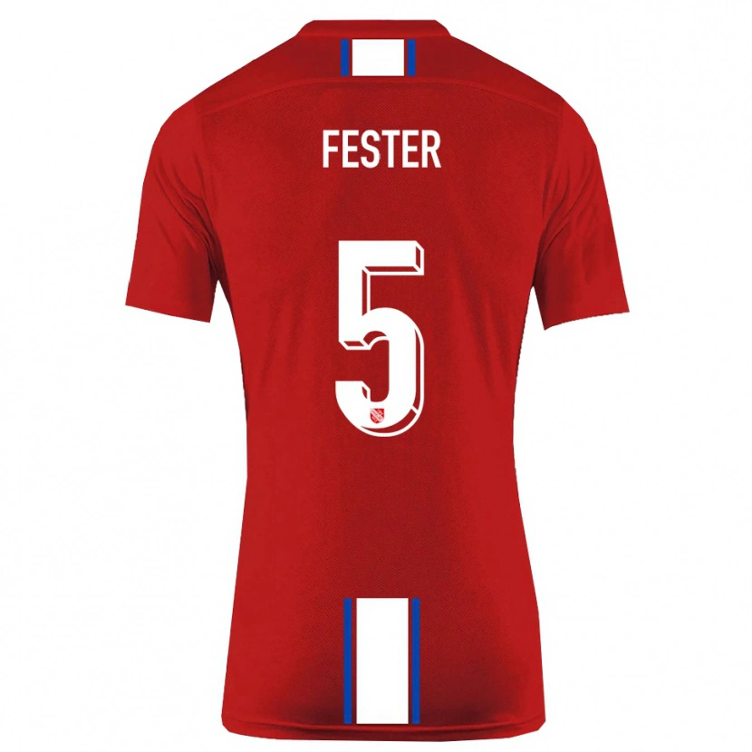 Danxen Herren Luka Fester #5 Rot Weiß Heimtrikot Trikot 2025/26 T-Shirt