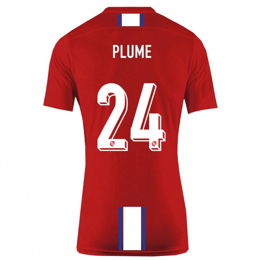 Danxen Herren Noah Plume #24 Rot Weiß Heimtrikot Trikot 2025/26 T-Shirt