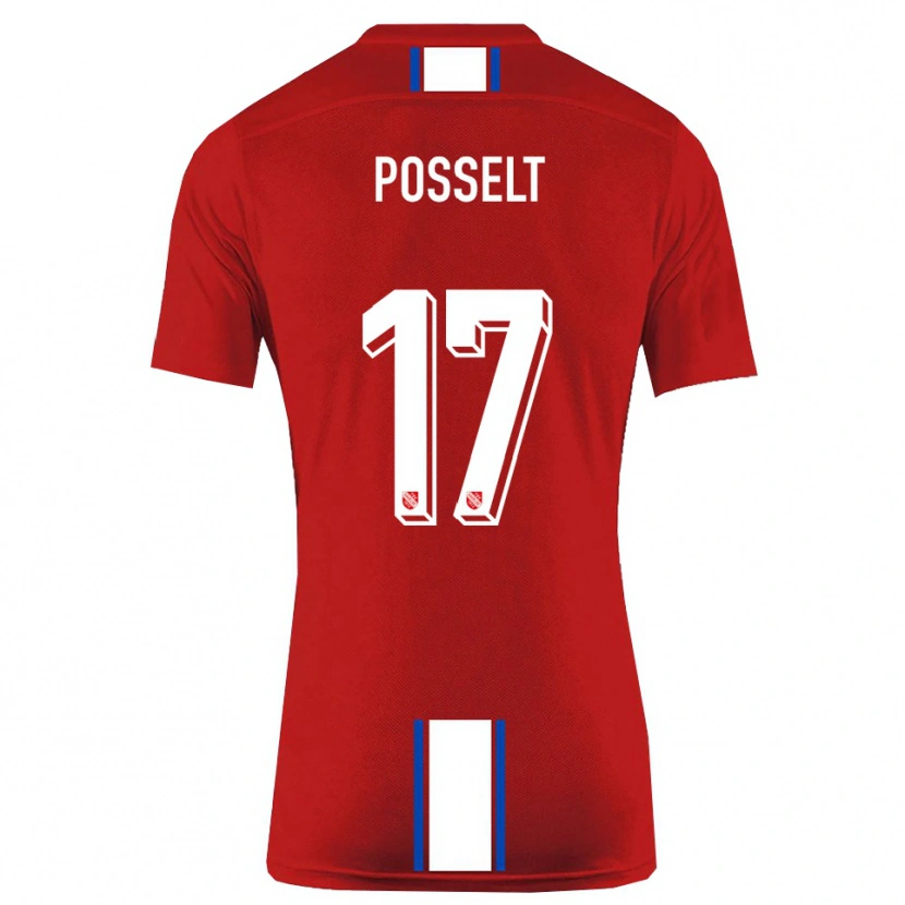 Danxen Herren John Posselt #17 Rot Weiß Heimtrikot Trikot 2025/26 T-Shirt