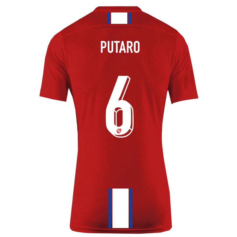 Danxen Herren Luca Putaro #6 Rot Weiß Heimtrikot Trikot 2025/26 T-Shirt