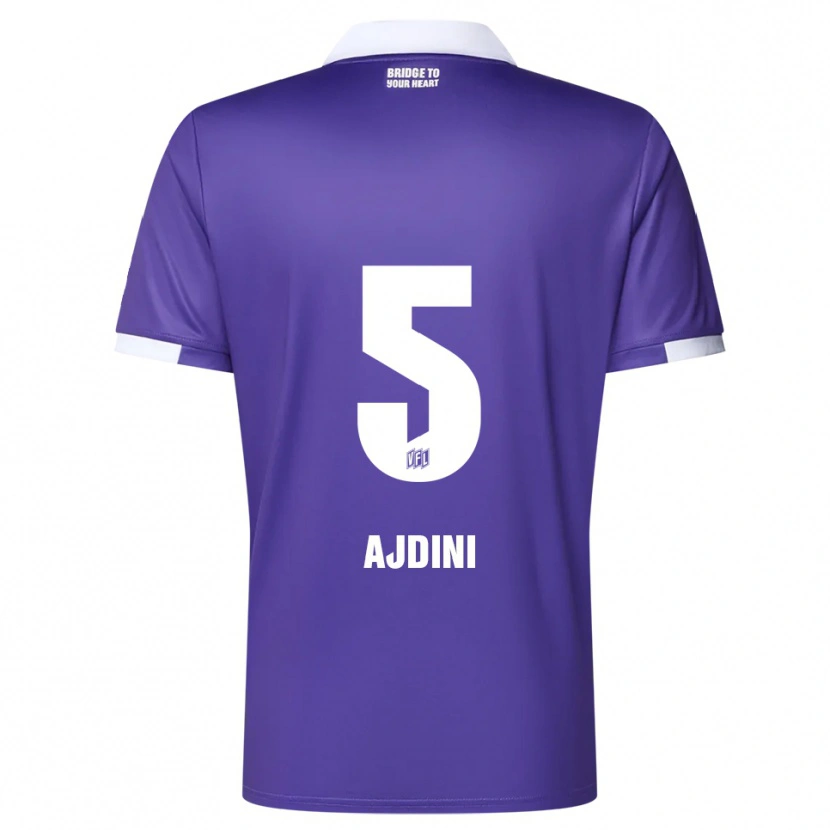 Danxen Herren Bashkim Ajdini #5 Lila Weiß Heimtrikot Trikot 2025/26 T-Shirt