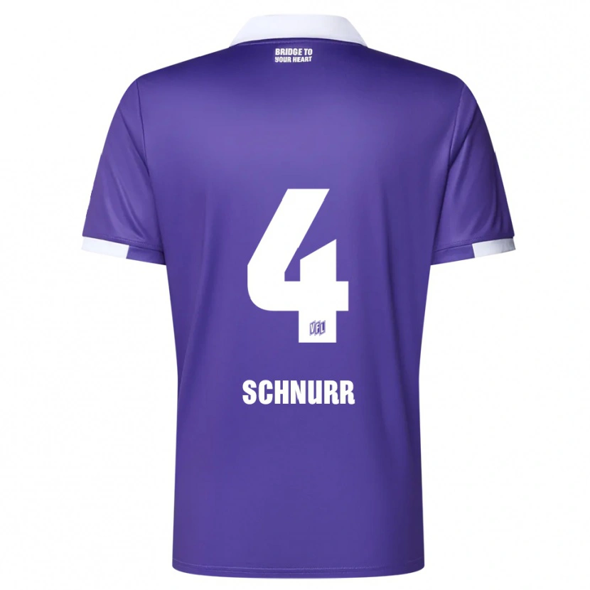 Danxen Herren Maxim Schnurr #4 Lila Weiß Heimtrikot Trikot 2025/26 T-Shirt