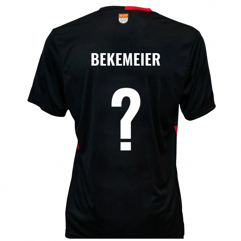 Danxen Herren Carolin Bekemeier #0 Schwarz Rot Heimtrikot Trikot 2025/26 T-Shirt