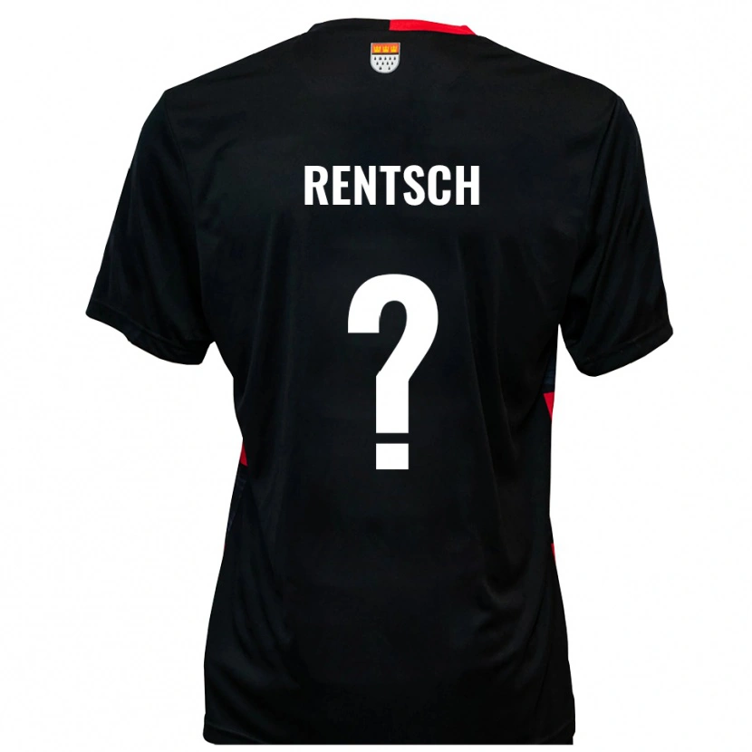 Danxen Herren Sophie Rentsch #0 Schwarz Rot Heimtrikot Trikot 2025/26 T-Shirt