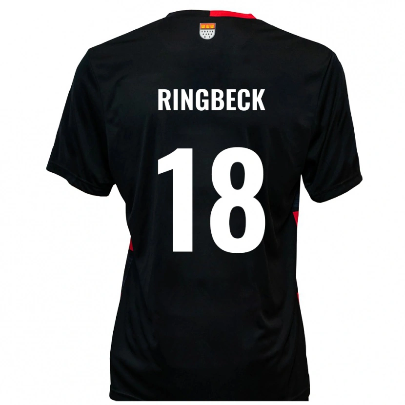 Danxen Herren Noah Ringbeck #18 Schwarz Rot Heimtrikot Trikot 2025/26 T-Shirt