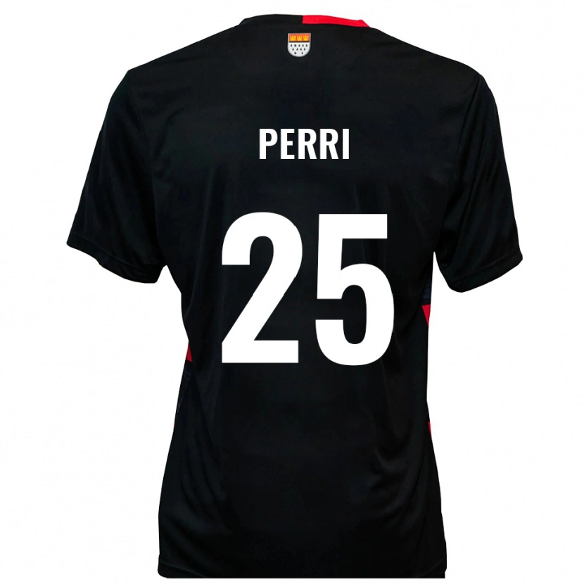 Danxen Herren Diego Perri #25 Schwarz Rot Heimtrikot Trikot 2025/26 T-Shirt