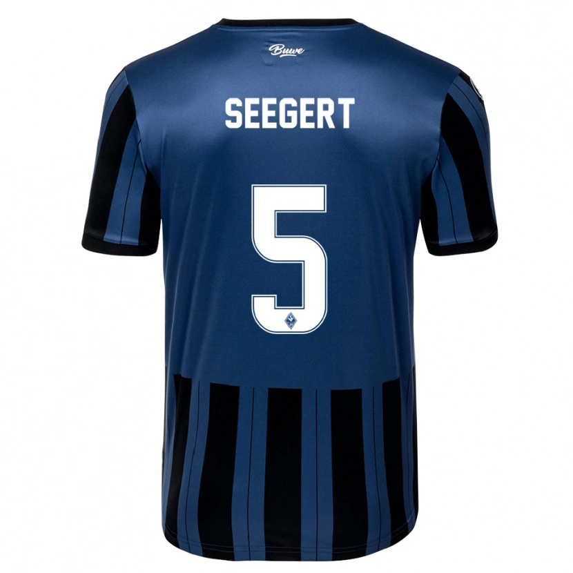 Danxen Herren Marcel Seegert #5 Blau Grau Schwarz Heimtrikot Trikot 2025/26 T-Shirt