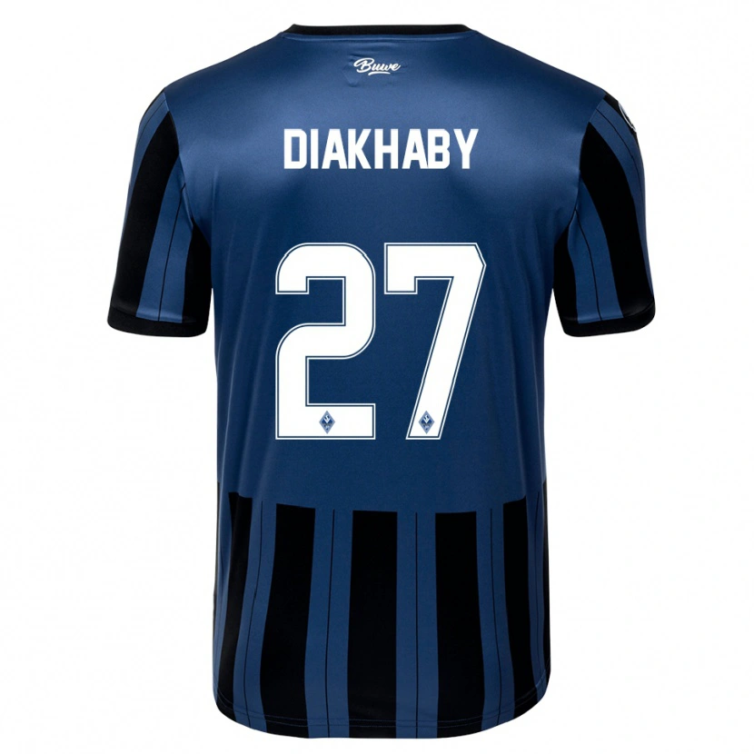 Danxen Herren Adama Diakhaby #27 Blau Grau Schwarz Heimtrikot Trikot 2025/26 T-Shirt