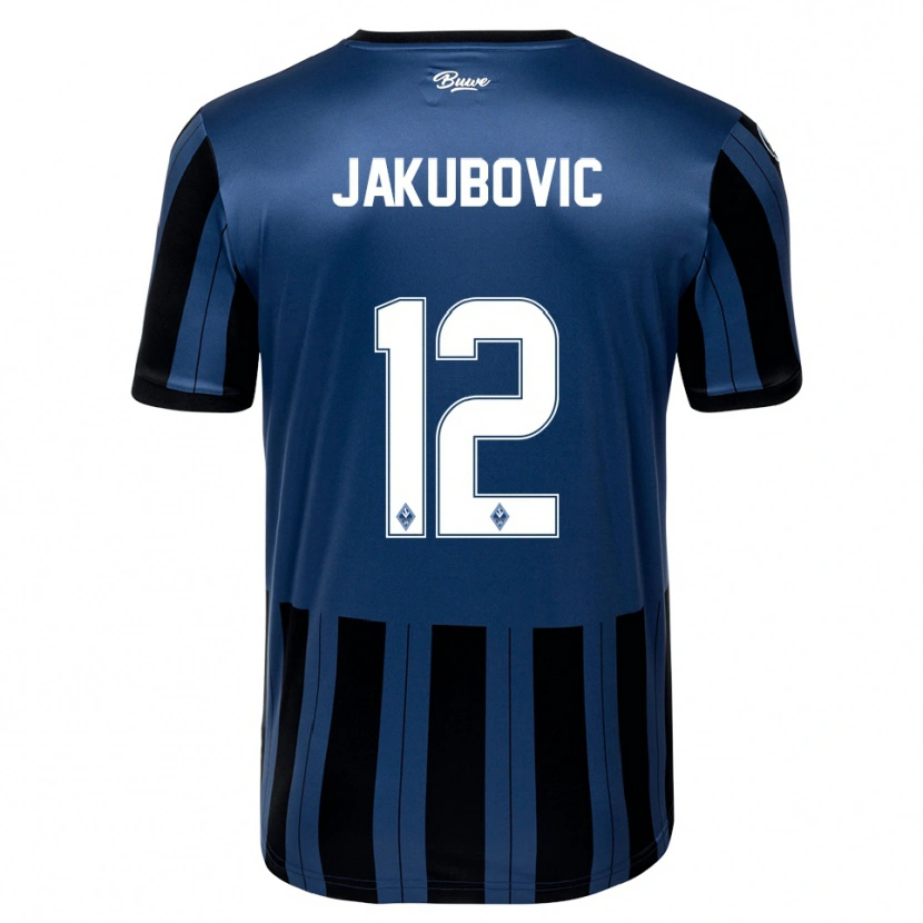 Danxen Herren Harun Jakubovic #12 Blau Grau Schwarz Heimtrikot Trikot 2025/26 T-Shirt