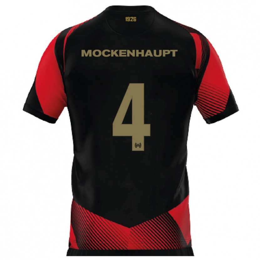 Danxen Herren Sascha Mockenhaupt #4 Schwarz Rot Heimtrikot Trikot 2025/26 T-Shirt